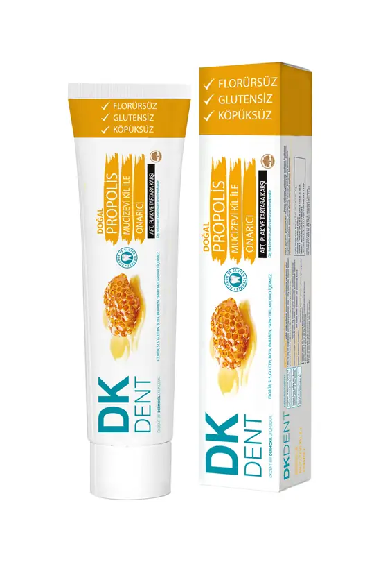 DKDENT Propolis Florürsüz Doğal Diş Macunu 75 ml 